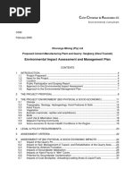 Environmental Impact Assessment and Management Plan