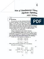 Solution of Simultaneous Linea,. Algebraic Equations: Direct-Metbons