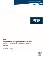 Transport Noise Management Code of Practice: Volume 2 - Construction Noise and Vibration