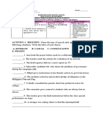 ACTIVITY 1. IDENTIFY! Name The Type of Speech Style Appropriate For The