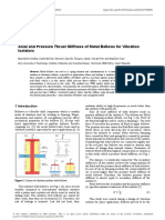 Axial and Pressure Thrust Stiffness of Metal Bellows For Vibration Isolators