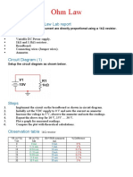 Ohm Law: Objectives of Ohms Law Lab Report List of Components