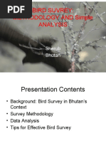 Bird Suvrey: Methodology and Simple Analysis: Sherub Bhutan