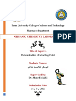 Organic Chemistry Laboratory: Basra University College of Science and Technology Pharmacy Department