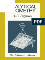 Pogorelov - Analytical Geometry - Mir Publishers - 1980