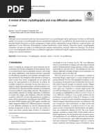 A Review of Basic Crystallography and X-Ray Diffraction Applications