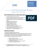 Windows Server 2012-70-410 Syllabus