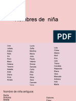 Nombres de Niñas