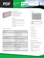 6-XFMJ Series: 6-XFMJ-100 Front-Terminal Gel Battery