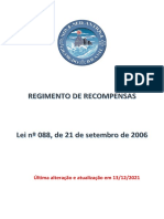 Lei 088 Regimento de Recompensas Atualizada em 13.12.2021