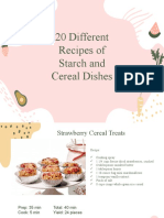 20 Different Recipes of Starch and Cereal Dishes