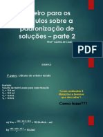 ROTEIRO DE ESTUDOS 5 2QA2QB QUÍM ANLT Roteiro para Os Cálculos Sobre A Padronização de Soluções Parte 2 Valeria