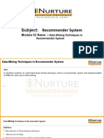 Recommender System - Module 2 - Data Mining Techniques in Recommender System