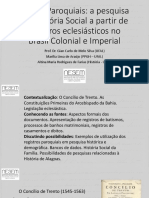 Fontes Paroquiais e Pesquisa em História Social - CAIITE 2016