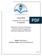 CourseBook Math-I (2021 2022)