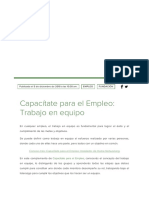 Capacitate para El Empleo Trabajo en Equipo