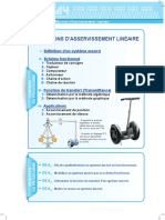 Notions D'Asservissement Linéaire: Définition D'Un Système Asservi Schéma Fonctionnel