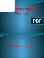 TBLT Task Based Language Teaching