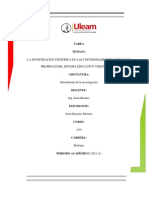 La Investigación Científica en Las Universidades Ecuatorianas. Prioridad Del Sistema Educativo Vigente.