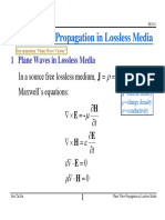 Plane Wave Propagation in Lossless Media