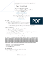 Paper Title (18 Font) : Ahad Ali and Don Reimer (12 Font)