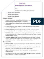 The Financial Market Environment