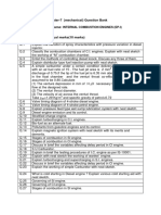 BE Semester-7 (Mechanical) Question Bank Subject Name:: Internal Combustion Engines (Ep-I)