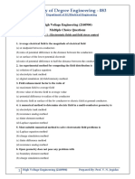 Faculty Faculty of Degree Engineering - 083: High Voltage Engineering (2160904) Multiple Choice Questions