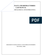 Fuel Furnace and Refractories Lab Manual: (For B.Tech in Metallurgical and Materials Engg.)