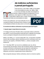 O Conceito de Indícios Suficientes No Processo Penal Português