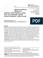 Immediate Implant-Prosthetic Dental Rehabilitation of Patients With Diabetes Using Four Immediately Loaded Dental Implants: A Pilot Study