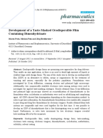 Development of A Taste-Masked Orodispersible Film