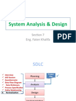 System Analysis & Design: Section 7 Eng. Faten Khalifa