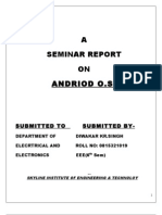 A Seminar Report ON Andriod O.S: Submitted To Submitted by