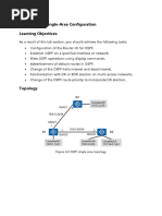 Lab 4-2 OSPF Single-Area Configuration Learning Objectives