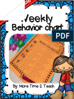 Weekly Behavior Chart Editable Free