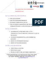 Internship Syllabus For Civil Engineering (For Ten Days) : Day 1&2: Design 2D Layout in Zwcad