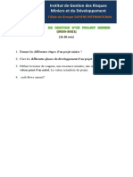 Rattrapage de Gestion de Projet Minier 2020-2021