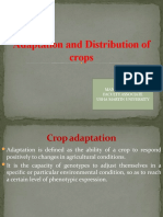 Adaptation and Distribution of Crops