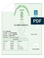 Admit Card 1st Semester