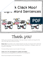 Click Clack Moo!: Sight Word Sentences