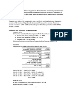 Problems and Solutions On Advance Tax: Problem No. 1