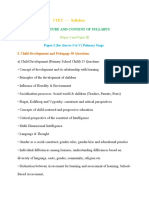 CTET - Syllabus: Structure and Content of Syllabus