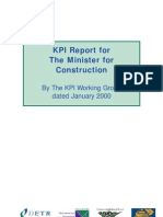 KPI Report For The Minister For Construction