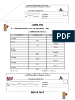 Simple Past: - Complete The Following Chart With The Irregular Verbs