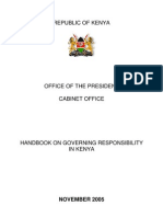 Handbook On Governing Responsibility in Kenya