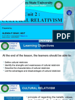 College of Computer Studies: Unit 2: Cultural Relativism