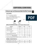 CEP7030L/CEB7030L: N-Channel Logic Level Enhancement Mode Field Effect Transistor