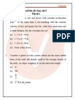 Aiims Question Paper 2017