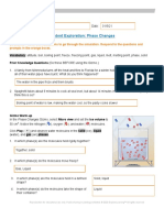 Student Exploration: Phase Changes